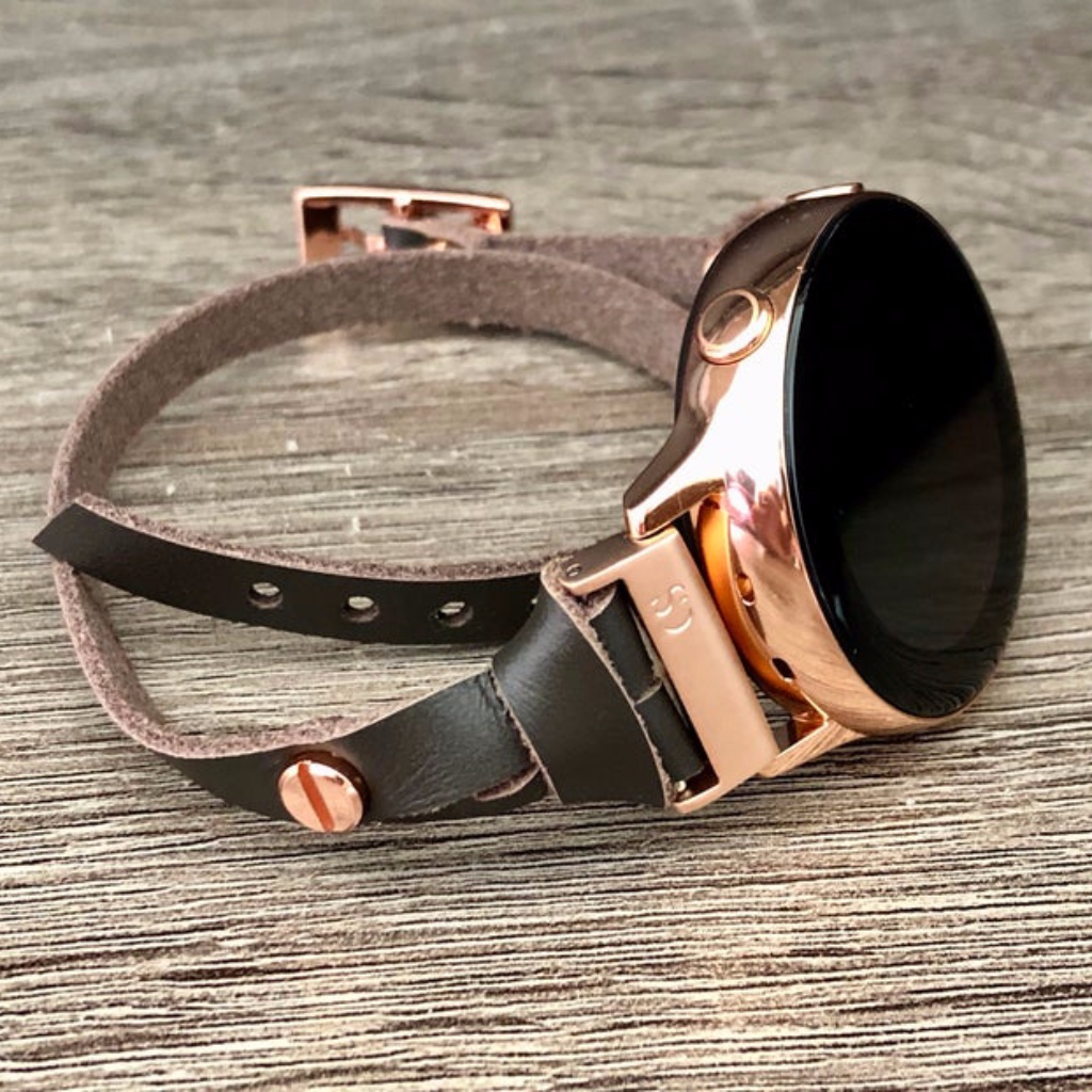 Dark Brown Leather Bracelet For Galaxy Watch 42mm Dark Brown Leather Bracelet For Galaxy Watch 42mm